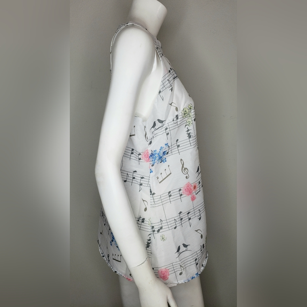 Musical Note Print Women's Top - Picture 4 of 9
